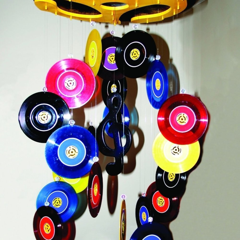 VINTAGE 45 RECORDS MOBILE - HANDMADE